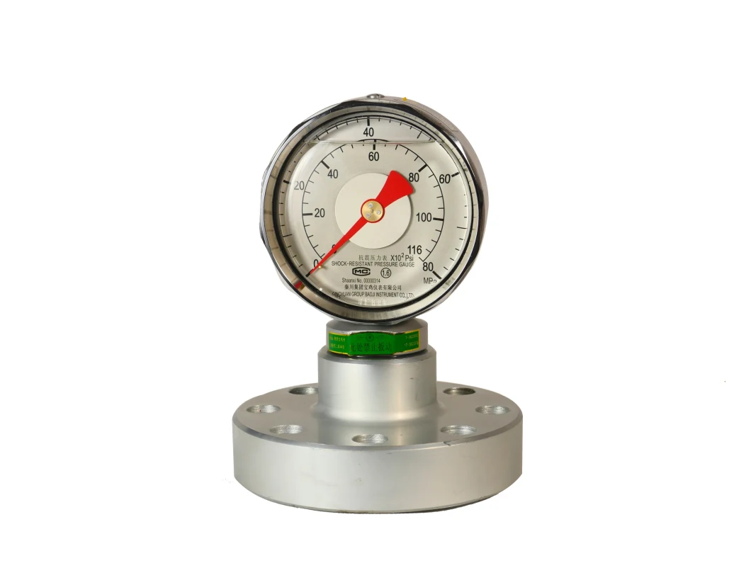 Yk-150/Yk-150f/Yk-150y/Yk-100u Pressure Gauge, Vibration Proof Yk-150f 0-60MPa for Mud Pump, Standpipe and Drilling Use Oteco Model 7 Pressure Gauge